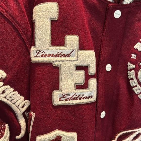Pelle Pelle limited edition Burgundy Varsity Jacket Vintage and Rare EUC 3XL - Picture 5 of 16